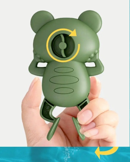 DN TOYS Cute Swimming Bath Frog Toys for Toddlers | Floating Wind-Up Toys for Boys and Girls, Non-Battery Bath Frog | Pool Water Toys for Kids 1-5 Years Old (Pack of 2) (Assorted Colour)