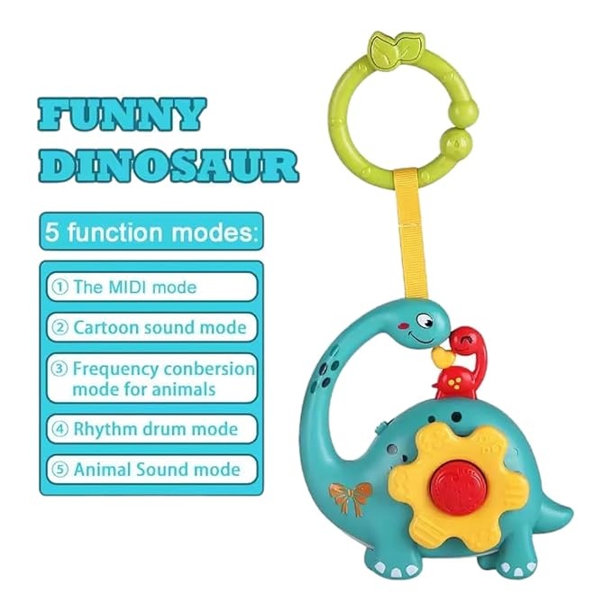 Musical Cradle Rattle for Newborns – Light-Up Baby Toy with Clip, Loop & 4 Rhymes | BPA-Free Sensory Toy for Crib, Stroller & Car Seat | Perfect for Babies 0-6 Months ASIN