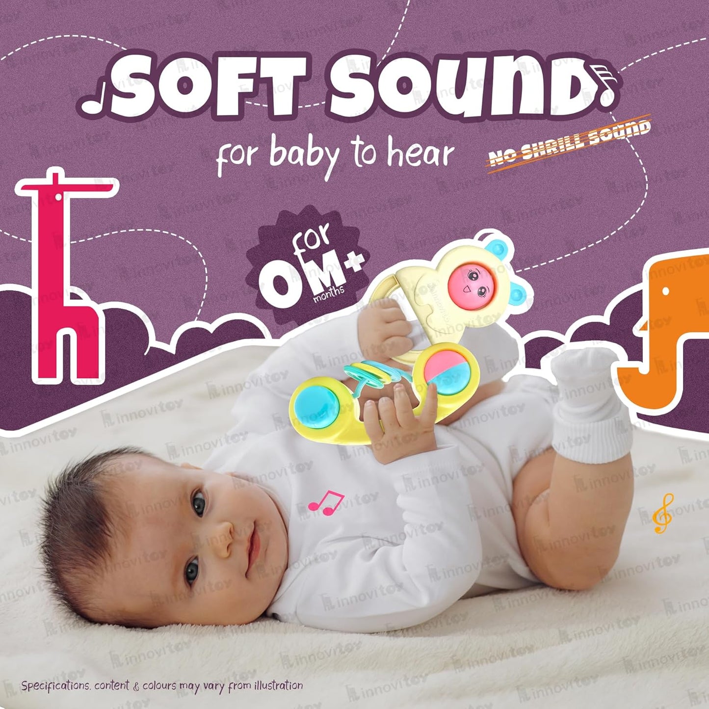 6-Piece Baby Rattle & Teether Set โ Safe, Non-Toxic Toys for Newborns & Infants | Colorful Sensory Toys for Teething Relief & Early Development | Perfect Gift Set for Babies