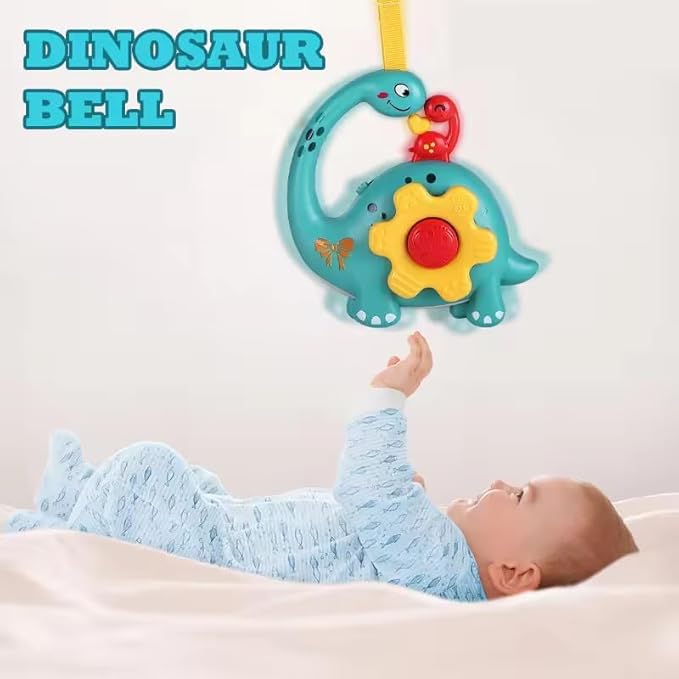Musical Cradle Rattle for Newborns – Light-Up Baby Toy with Clip, Loop & 4 Rhymes | BPA-Free Sensory Toy for Crib, Stroller & Car Seat | Perfect for Babies 0-6 Months ASIN